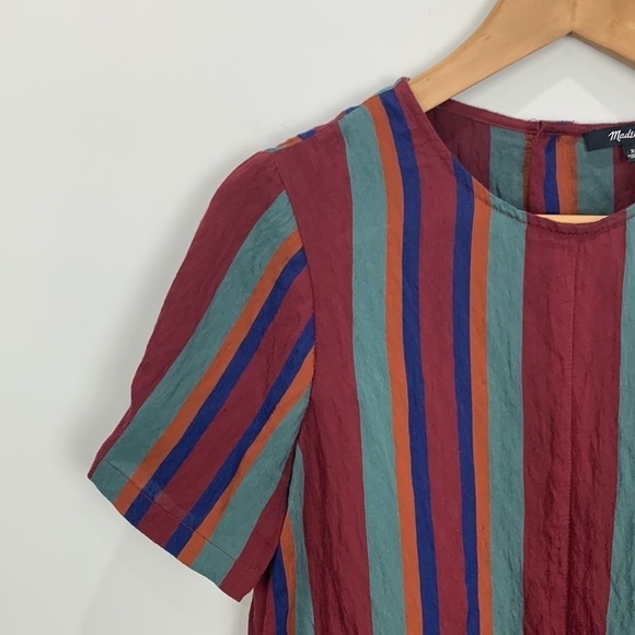 Madewell Button-Back Tie Tee in Rosalinda Stripe - Picture 7 of 16